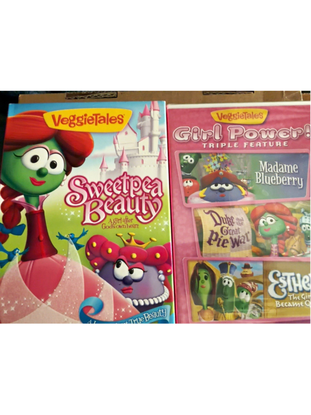 VeggieTales DVD Lot 2 NEW SEALED Sweetpea Beauty Girl Power Triple Feature